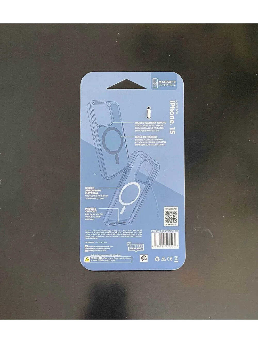 iHome Case for iPhone 15 Dark Blue